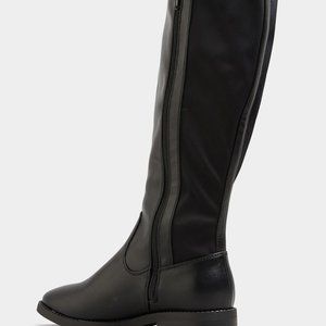 Venus LIMITED COLLECTION Black PU Stud Over the Knee Boots
